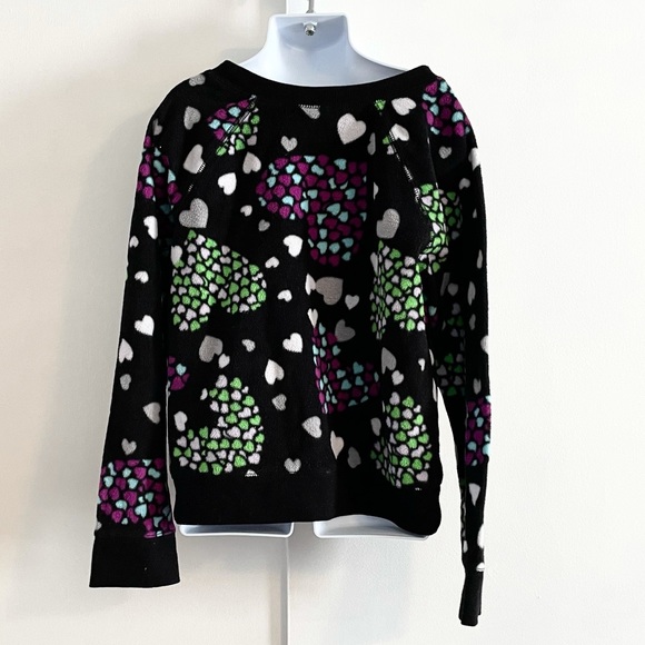 Girl’s Crewneck HEARTS Fleece Size M 7/8 - Picture 2 of 8